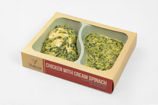 Chicken with cream spinach